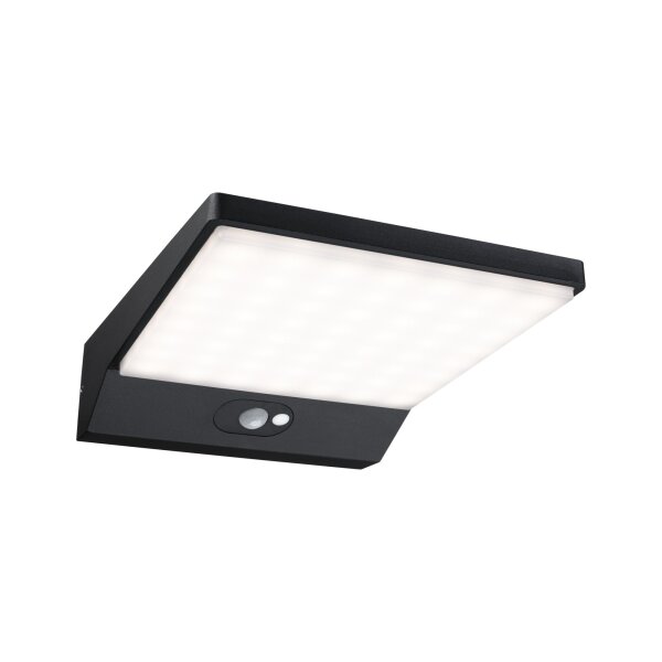 Solar LED Außenwandleuchte Ronas Bewegungsmelder  IP44 3000K 320lm Dunkelgrau