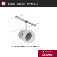 CorDuo Seilsystem Cone Einzelspot GU5,3  max.10W 12V Chrom matt, Chrom