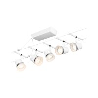 CorDuo Seilsystem Cone Basisset GU5,3  max. 5x10W   230/12V Weiß matt, Chrom