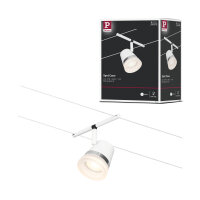 CorDuo Seilsystem Cone Einzelspot GU5,3  max.10W   12V Weiß matt, Chrom