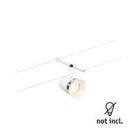 CorDuo Seilsystem Cone Einzelspot GU5,3  max.10W   12V Weiß matt, Chrom