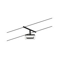 CorDuo LED Seilsystem Frame Basisset  5x280lm 5x4,8W 3000K  230/12V Schwarz matt, Chrom
