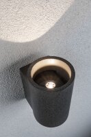 LED Außenwandleuchte Concrea  IP65  110x170mm 3000K 6,8W 300lm 230V  Schwarzer Sandstein Beton