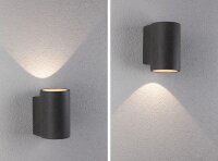 LED Außenwandleuchte Concrea  IP65  110x170mm 3000K 6,8W 300lm 230V  Schwarzer Sandstein Beton