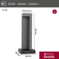 LED Pollerleuchte Concrea  IP65  450mm 3000K 6,8W 200lm...