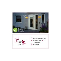 LED Hausnummernleuchte Smart Home Zigbee 3.0 Sheera Dämmerungssensor  insektenfreundlich IP44  276x128mm Tunable Warm 6,5W 430lm 230V  Anthrazit Kunststoff