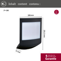 LED Außenwandleuchte Padea Dämmerungssensor...