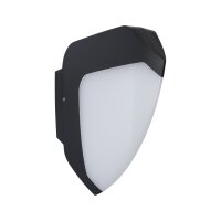 LED Außenwandleuchte Ikosea Dämmerungsgesteuerter Bewegungsmelder (IR) seewasserresistent IP44  50x203mm 3000K 4,4W 350lm 230V  Anthrazit Kunststoff