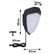Park + Light LED Außenwandleuchte Ikosea Dämmerungsgesteuerter Bewegungsmelder (IR)  IP44  50x203mm 3000K 5,6W 350lm 12V  Anthrazit Kunststoff