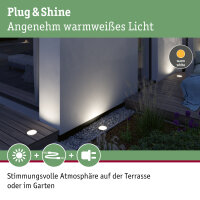 Plug & Shine LED Wandfluter Ocos Einzelleuchte  IP67 3000K 6,1W   Anthrazit