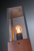 Lichtobjekt Timba IP44 eckig 600mm  max. 60W  230V  Holz E27 Holz