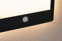 LED Außenpanel Lamina Backlight Dämmerungsgesteuerter Bewegungsmelder (IR) insektenfreundlich IP44 eckig 250x250mm Tunable Warm 14W 920lm 230V  Schwarz Kunststoff