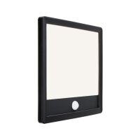 LED Außenpanel Lamina Backlight Dämmerungsgesteuerter Bewegungsmelder (IR) insektenfreundlich IP44 eckig 250x250mm Tunable Warm 14W 920lm 230V  Schwarz Kunststoff