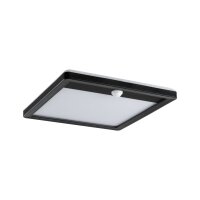LED Außenpanel Lamina Backlight Dämmerungsgesteuerter Bewegungsmelder (IR) insektenfreundlich IP44 eckig 250x250mm Tunable Warm 14W 920lm 230V  Schwarz Kunststoff