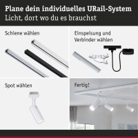 URail Schienenspot 3-Step-Dim Tubo Einzelspot  150lm 4W 3000K dimmbar 230V Signalweiß