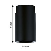 URail Schienenspot Socket Einzelspot E27  max. 20W  dimmbar 230V Schwarz