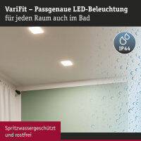 VariFit LED Einbaupanel Veluna IP44 eckig 215x215mm  17W 1300lm White Switch Transparent