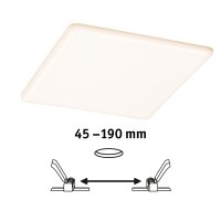 VariFit LED Einbaupanel Veluna IP44 eckig 215x215mm  17W 1300lm White Switch Transparent
