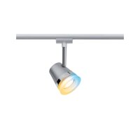 URail Schienenspot Smart Home Zigbee 3.0 Cone Einzelspot inkl. Tunable White Leuchtmittel GU10 330lm 5W Tunable White dimmbar 230V Chrom matt, Chrom