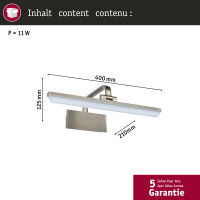 LED Bilderleuchte Renan   3000K 600lm 230V 9,5W  Altmessing