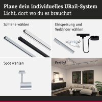 URail Schienenspot Luxe GU10  max.10W dimmbar 230V Chrom matt