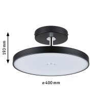LED Deckenleuchte Smart Home Zigbee 3.0 Hildor  2700K 2000lm 230V 25W dimmbar Schwarz matt, Chrom