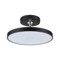 LED Deckenleuchte Smart Home Zigbee 3.0 Hildor  2700K 2000lm 230V 25W dimmbar Schwarz matt, Chrom