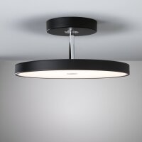 LED Deckenleuchte Smart Home Zigbee 3.0 Hildor  2700K 2000lm 230V 25W dimmbar Schwarz matt, Chrom