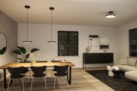 LED Deckenleuchte Smart Home Zigbee 3.0 Hildor  2700K 2000lm 230V 25W dimmbar Schwarz matt, Chrom