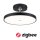 LED Deckenleuchte Smart Home Zigbee 3.0 Hildor  2700K 2000lm 230V 25W dimmbar Schwarz matt, Chrom