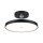 LED Deckenleuchte Smart Home Zigbee 3.0 Hildor  2700K 2000lm 230V 25W dimmbar Schwarz matt, Chrom