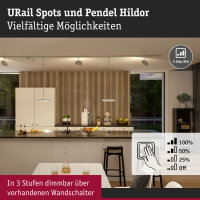 URail Pendel 3-Step-Dim Hildor  850lm 15W 3000K dimmbar 230V Chrom matt
