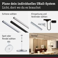 URail Pendel 3-Step-Dim Hildor  850lm 15W 3000K dimmbar 230V Chrom matt