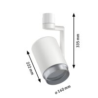 URail Schienenspot Asthene Einzelspot E27  max. 50W  dimmbar 230V Weiß