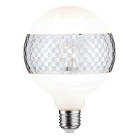 LED Filament Globe G125 4,5W = 37W E27 Ringspiegel Silber...