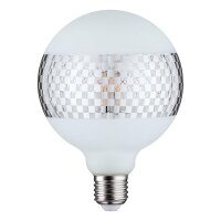 LED Filament Globe G125 4,5W = 37W E27 Ringspiegel Silber...