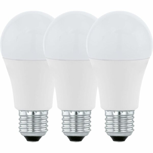 3 x Eglo LED Leuchtmittel Birnenform 10W = 60W E27 matt 806lm warmweiß 3000K