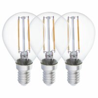 3 x Eglo LED Filament Leuchtmittel Tropfen 2W = 19W E14...