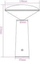 LUCIDE JIVE - wiederaufladbare Tischlampe Innen/Außen - Akku/Batterie - Ø 13,7 cm - LED Dim. - CCT - 1x3W 2800K/6500K - IP44 - Weiß