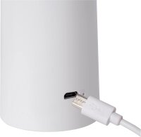 LUCIDE JIVE - wiederaufladbare Tischlampe Innen/Außen - Akku/Batterie - Ø 13,7 cm - LED Dim. - CCT - 1x3W 2800K/6500K - IP44 - Weiß