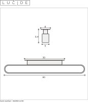 LUCIDE MADELON - Wandleuchte Badezimmer - LED - 1x9W 2700K - IP44 - Schwarz