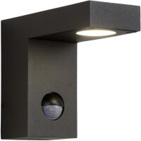 LUCIDE TEXAS-IR - Wandstrahler/Wandleuchte Innen/Außen - LED - 1x7W 3000K - IP54 - Bewegung und Tag/Nacht-Sensor (Abschaltbar) - Anthrazit