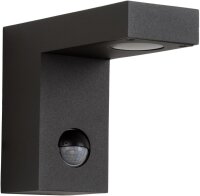 LUCIDE TEXAS-IR - Wandstrahler/Wandleuchte Innen/Außen - LED - 1x7W 3000K - IP54 - Bewegung und Tag/Nacht-Sensor (Abschaltbar) - Anthrazit