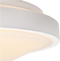 LUCIDE DASHER - Deckenleuchte Badezimmer - Ø 34,8 cm - LED - 1x18W 2700K - IP44 - Bewegung und Tag/Nacht-Sensor - Weiß