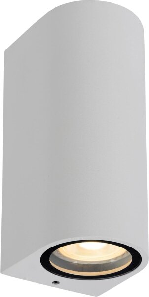 LUCIDE ZARO - Wandstrahler/Wandleuchte Innen/Außen - 2xGU10 - IP44 - Weiß