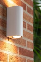 LUCIDE ZARO - Wandstrahler/Wandleuchte Innen/Außen - 2xGU10 - IP44 - Weiß