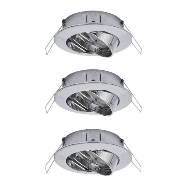 Paulmann 2Easy Premium 3er Spot-Set schwenkbar Chrom | Art. 99744