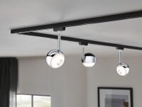 Paulmann URail LED Schienenspot Capsule II 6,3W 440lm 2700K Warmweiß Schwarz matt/Chrom dimmbar 230V