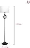 Paulmann Pauleen Stehleuchte Grand Beauty 150cm Schwarz...