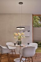 Paulmann Puric Pane Smart Home Zigbee LED Pendelleuchte Ø400 mm 18W 2700K Schwarz/Grau dimmbar – Art. 79779